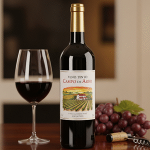 vino tinto campo de arbo